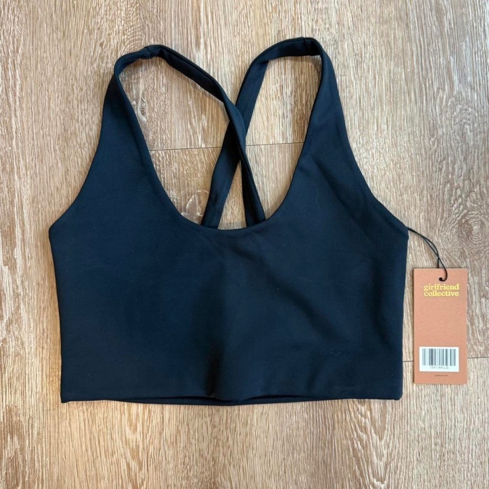 Girlfriend Collective Women's Black Crop-top